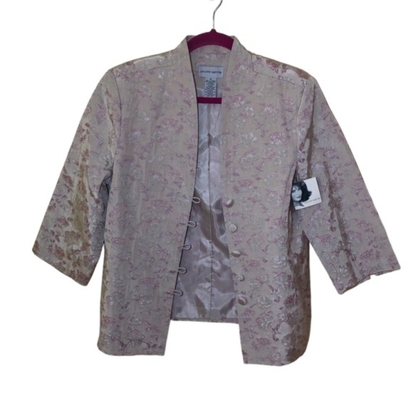 Jaclyn Smith Jackets & Blazers - JACLYN Smith pink ivory floral jacket blazer size 14‎